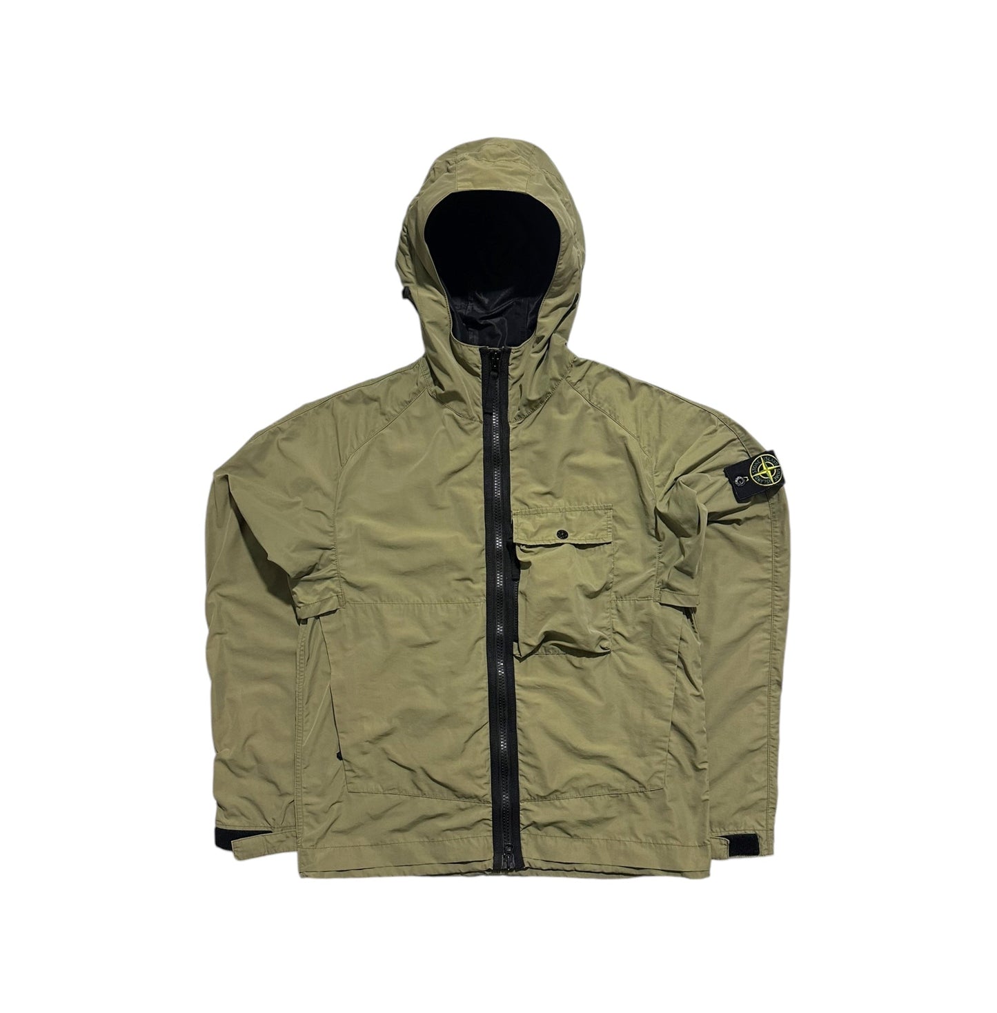 Stone Island Micro Reps Zip Up Hidden Front Pocket Jacket