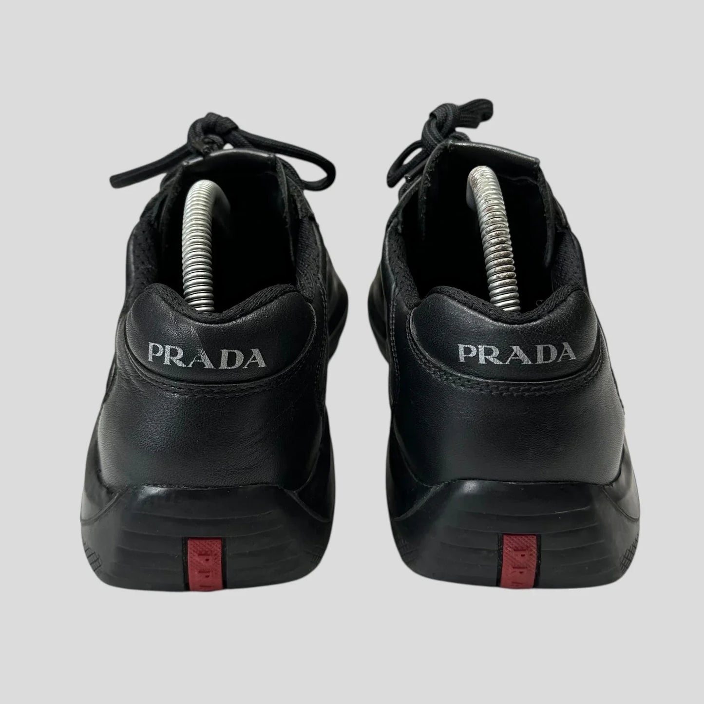 Prada 2007 Cups Carbon Logo Triple Black - UK8