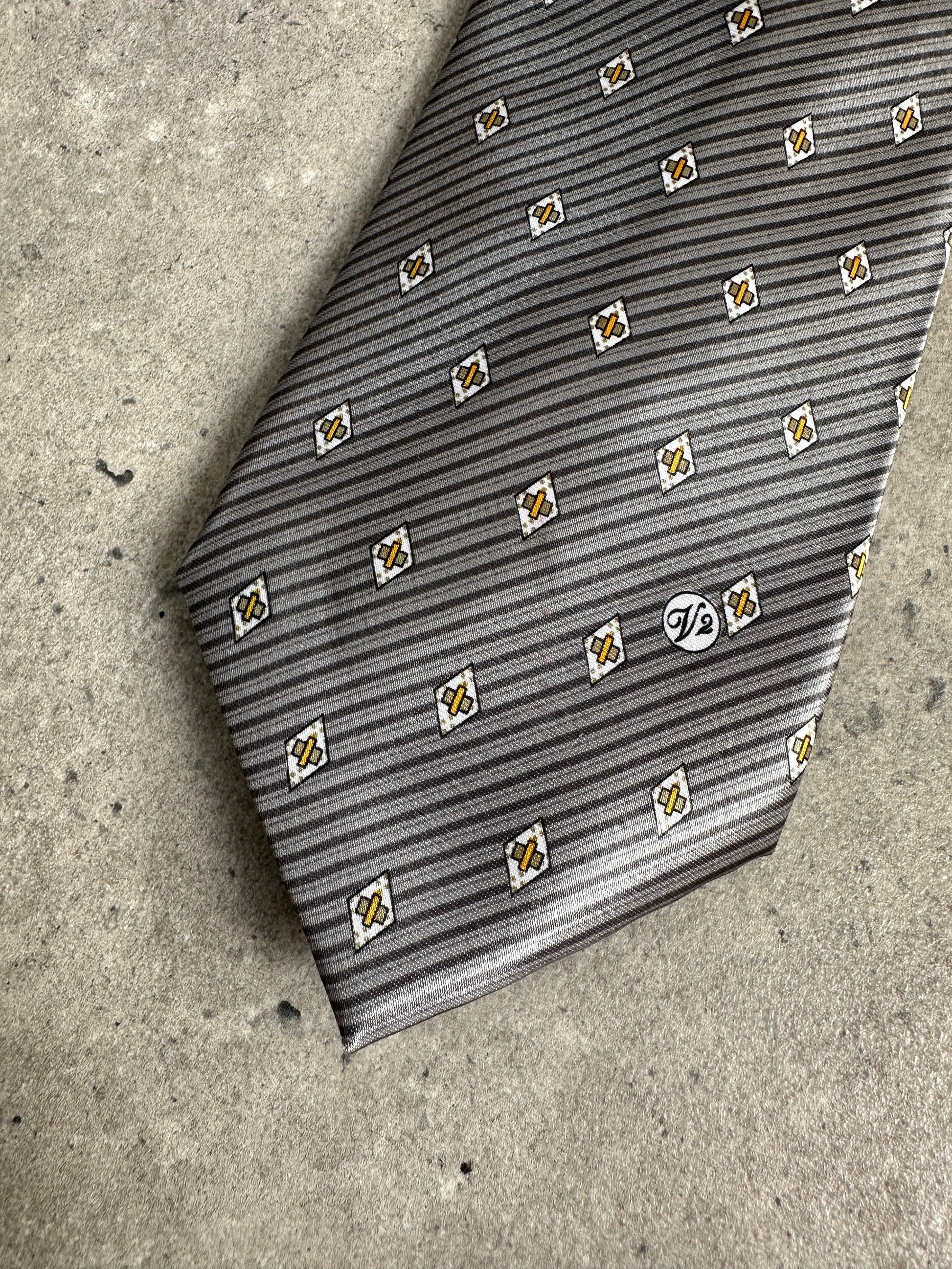 Versace Classic V2 1990s Pure Silk Logo Tie