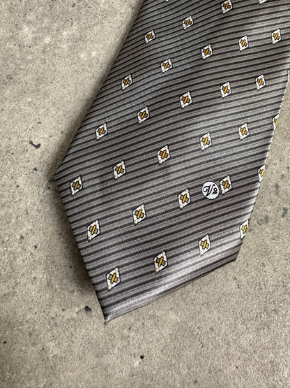 Versace Classic V2 1990s Pure Silk Logo Tie