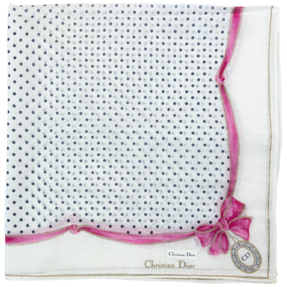 Vintage Dior Polka Dot Silk Scarf