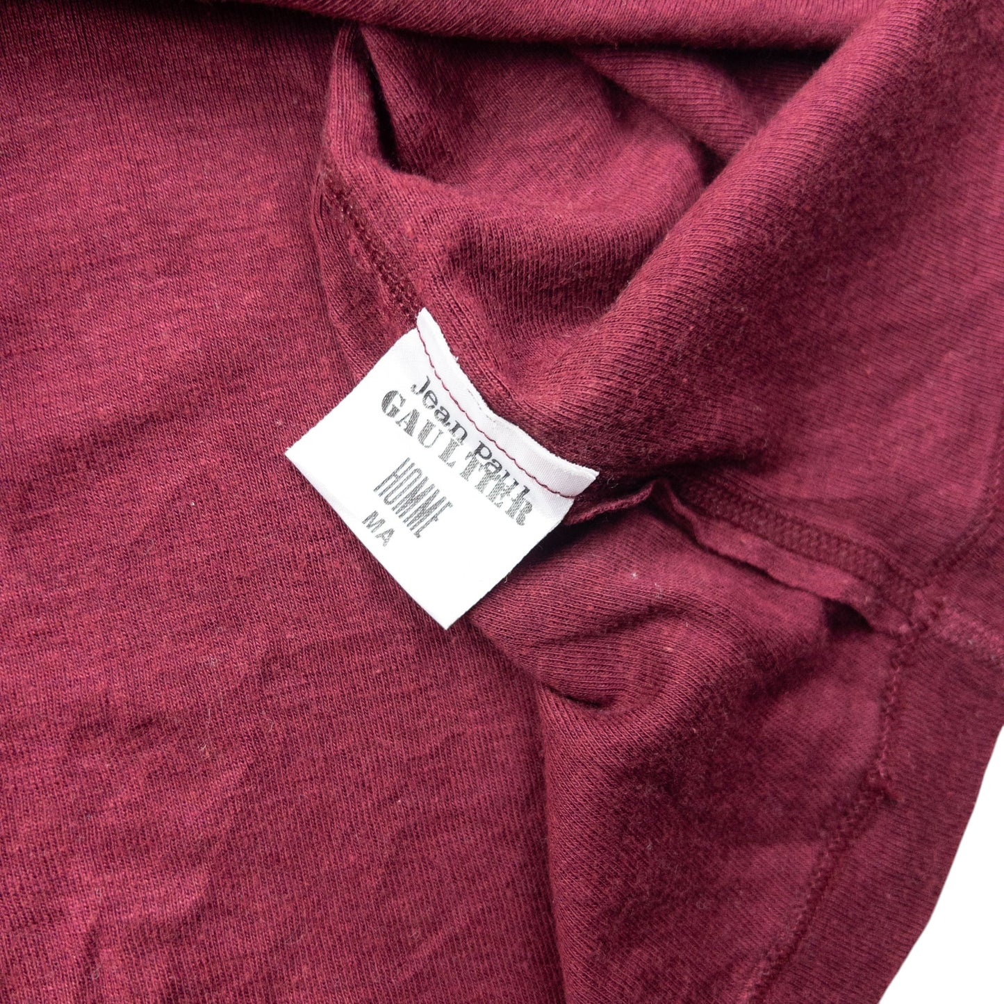 Vintage 90s Jean Paul Gaultier Homme T Shirt Womens Size M | Medium, Burgundy