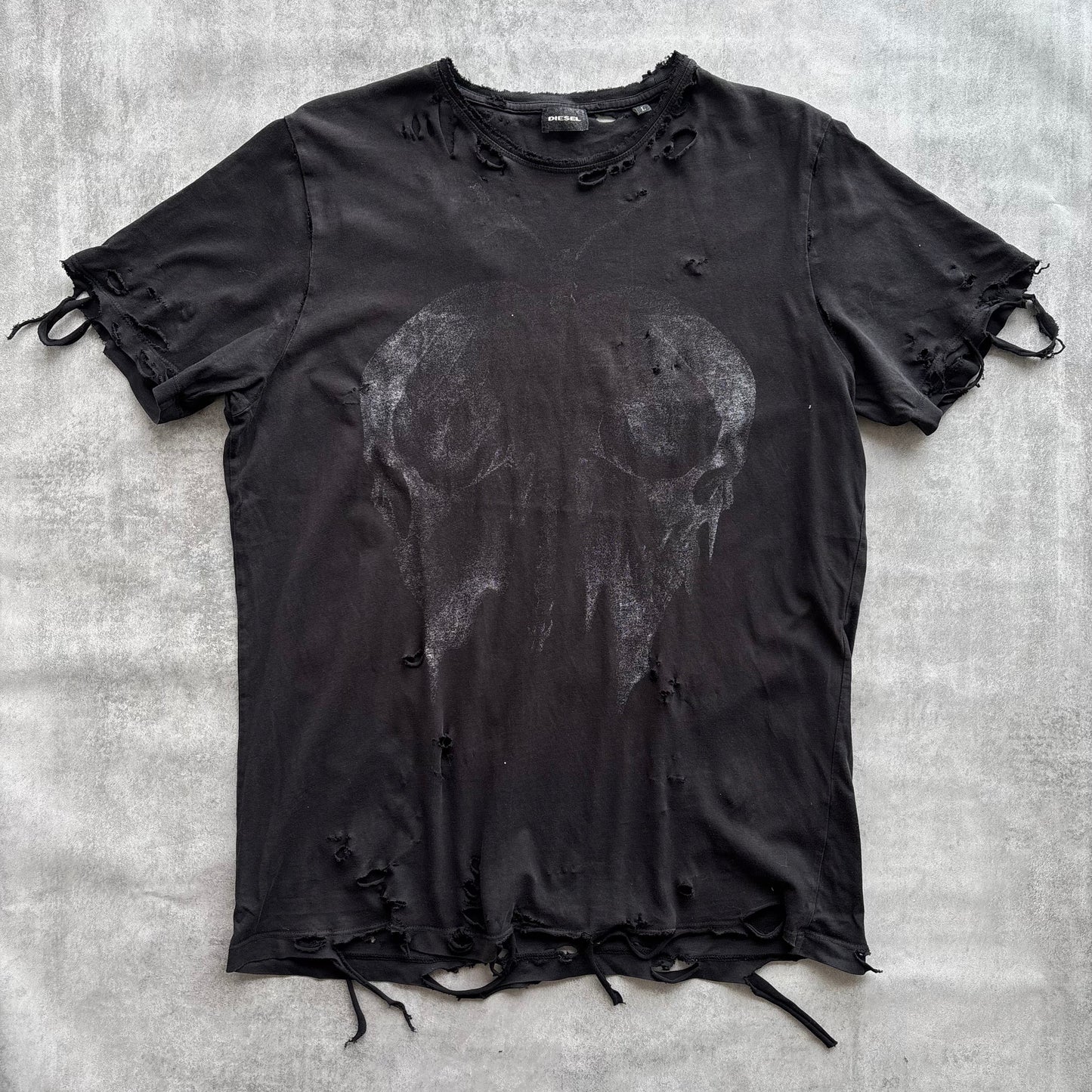 DIESEL DISTRESSED TOP | O/S, Red