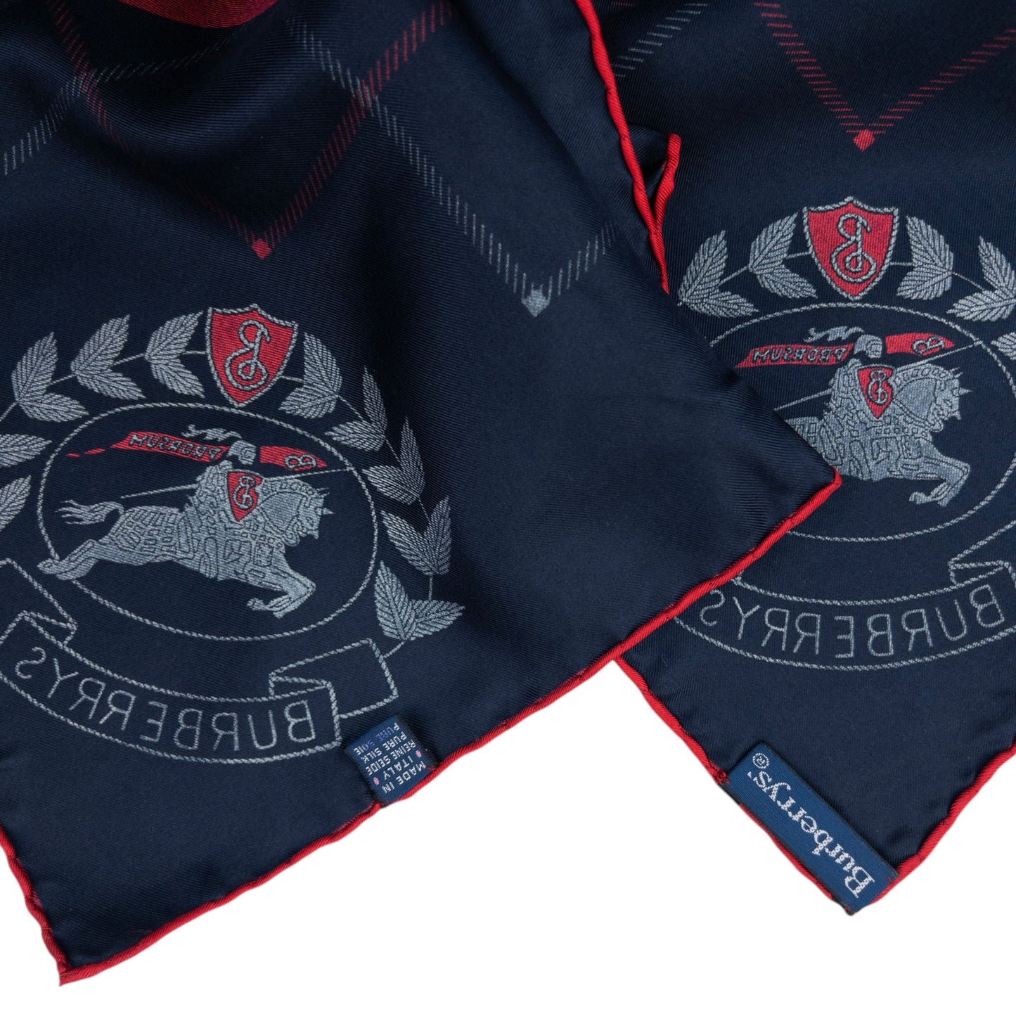 Vintage Burberry Nova Check Silk Scarf