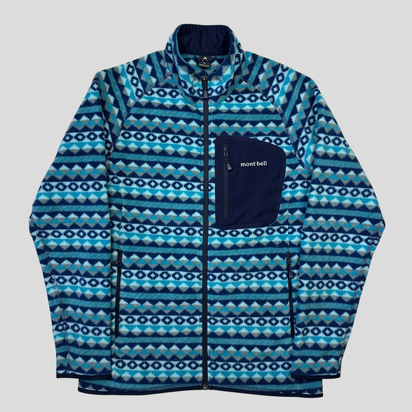 Montbell 00’s Climaplus Aztec Fleece Jacket - S/M | Default Title, Blue