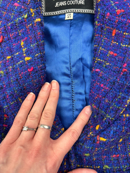 Versace early 1990s boucle skirt suit