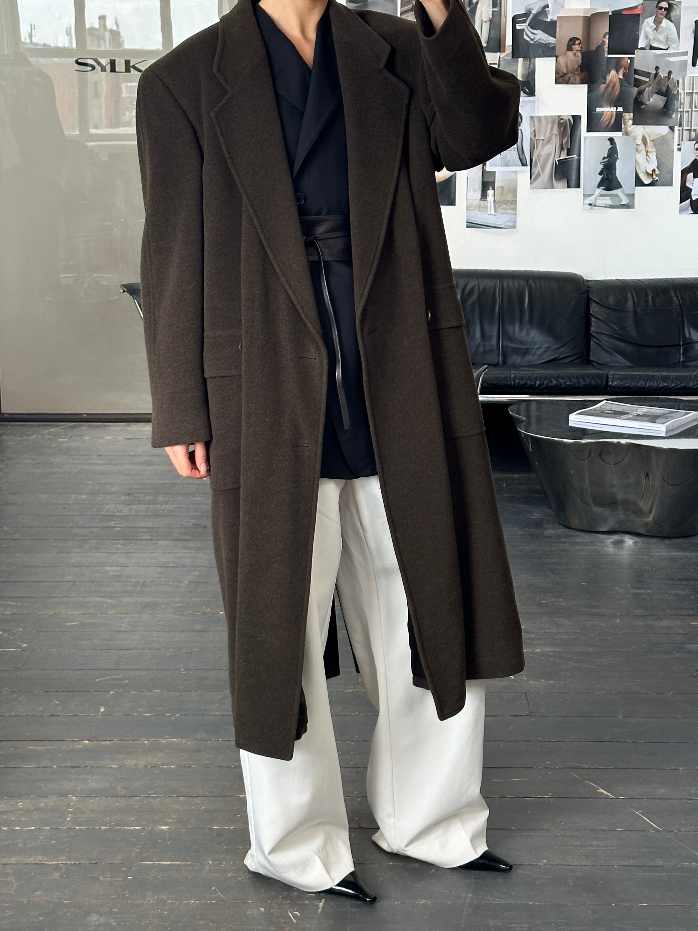 Giorgio Armani Le Collezioni 1990s Pure Wool Double Breasted Coat