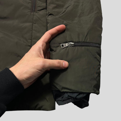 Prada Sport AW00 7 in 1 Nylon Padded Goat Fur Modular Bag Jacket - IT42 (S) | Default Title, Khaki
