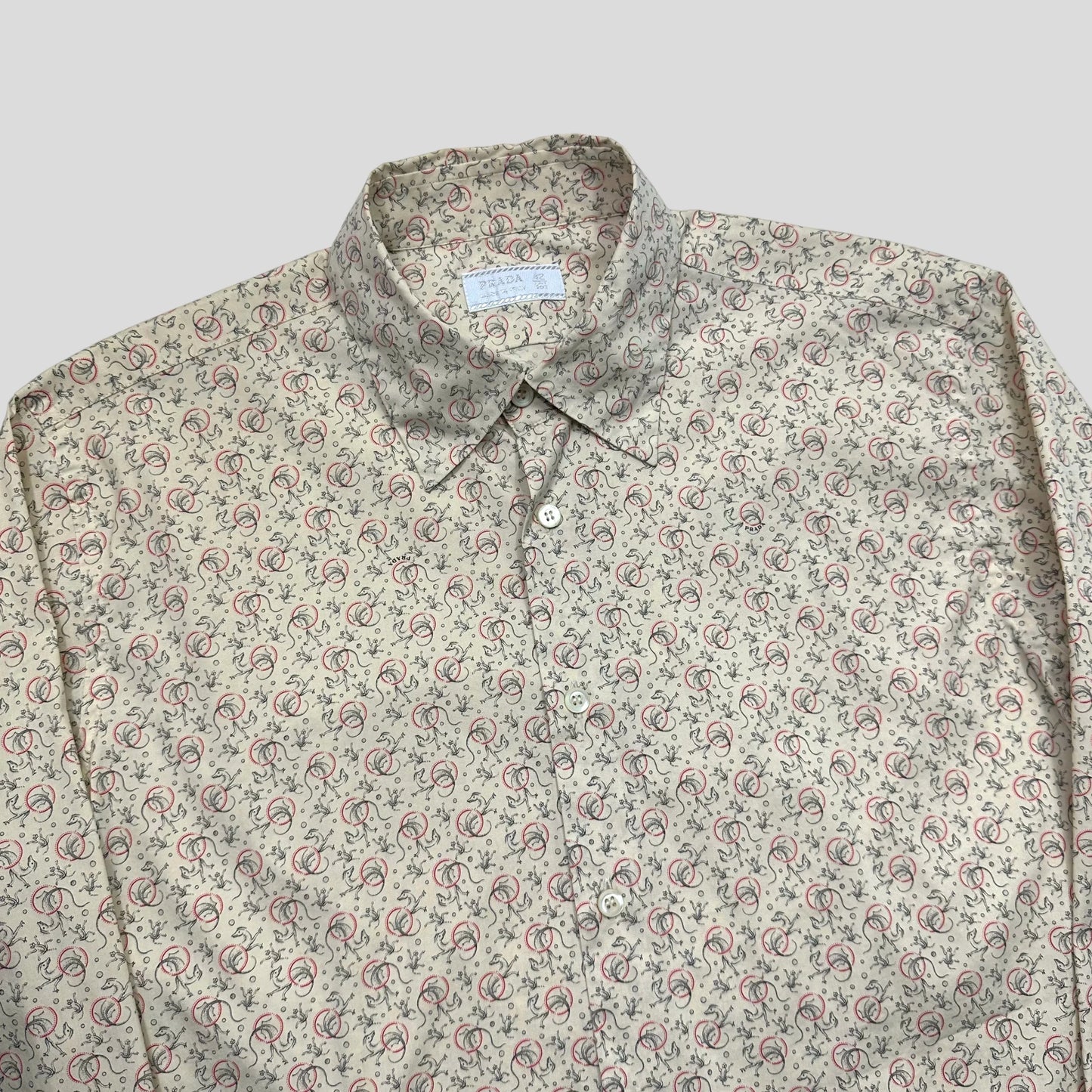 Prada Milano 00’s Dragons Animal Print Shirt - L