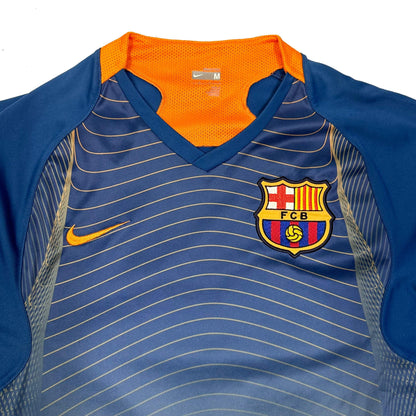 Nike Barcelona 2006/07 Training Shirt In Blue & Orange ( M ) - Known Source