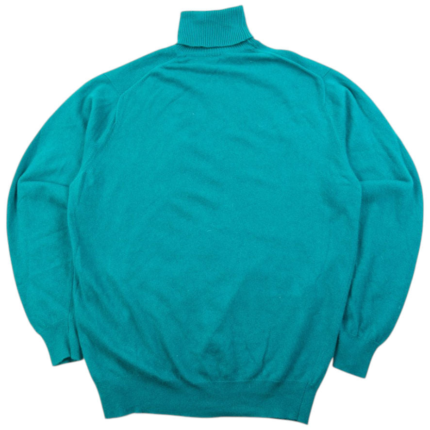 Vintage 90s Burberry Wool Turtleneck Jumper Size M | Medium, Green