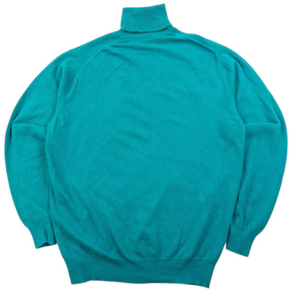 Vintage 90s Burberry Wool Turtleneck Jumper Size M | Medium, Green