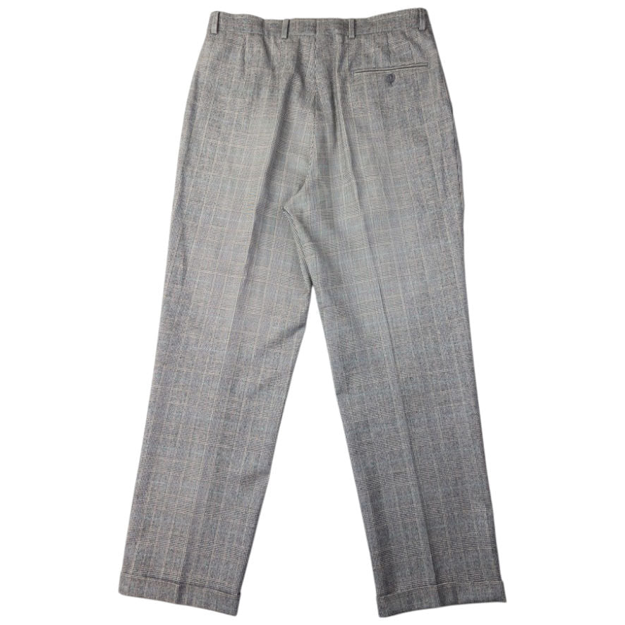 Vintage YSL Yves Saint Laurent Checkered Jacket & Trousers Suit Set Size XL