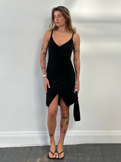 French Vintage 1990s Asymmetric Mini Dress - S