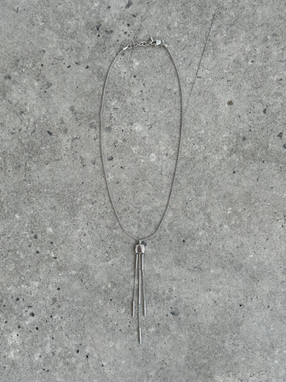 Emporio Armani 2000s Sterling Silver Lariat Necklace