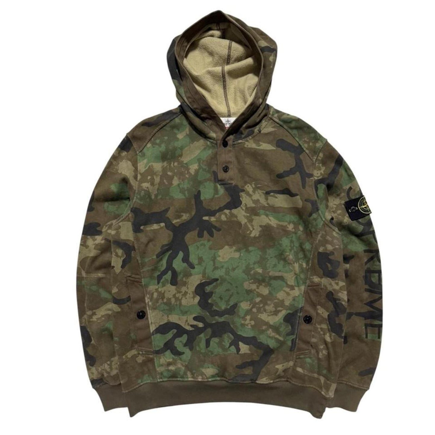 Stone Island 2014 Supreme Camo Hoodie | XL, Camo
