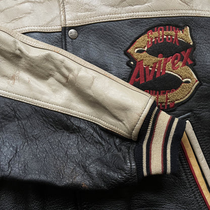 Avirex 'Sioux Chiefs' Leather Varsity Jacket - M
