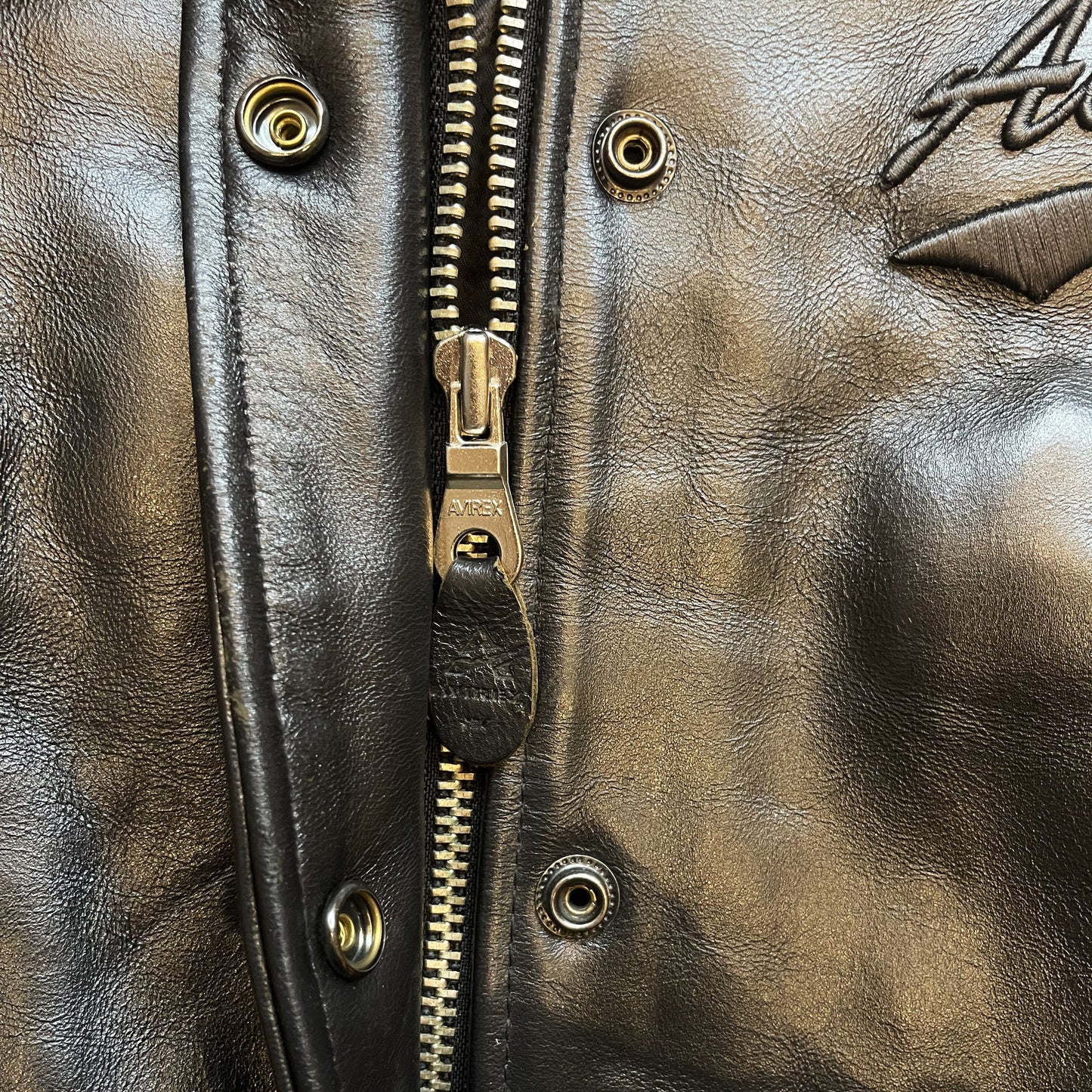 Avirex Leather Varsity Jacket - XS