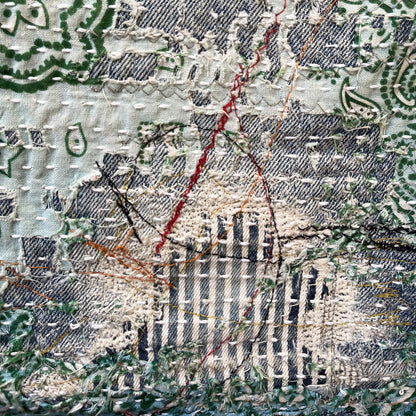 Boro Bandana Sashiko Distressed Jeans - W30"