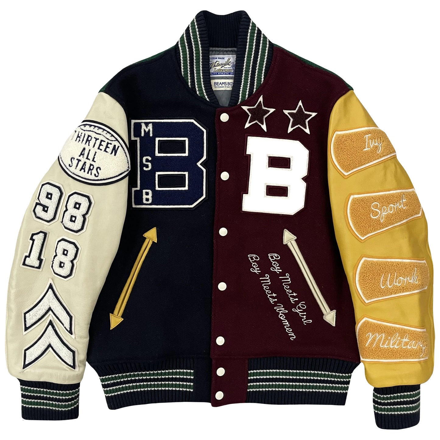 Whitesville x Beams Varsity Jacket - M