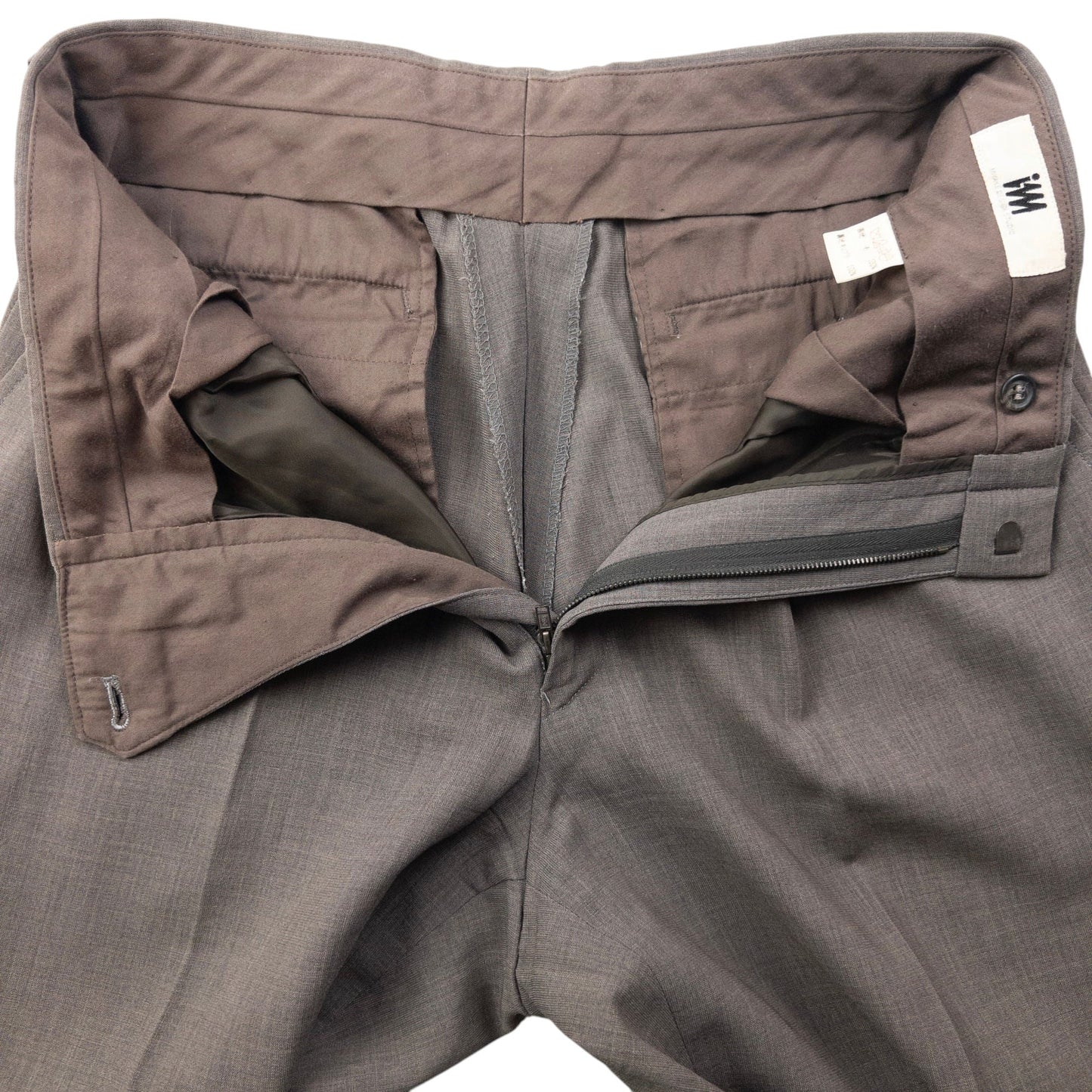 Vintage 90s Issey Miyake Pleated Wool Trousers Size W30 | W30, Beige
