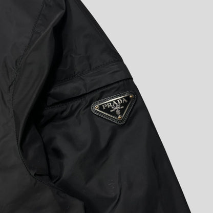 Prada Milano 2017 Triangle Plaque Logo Nylon Windbreaker Jacket - IT50 | Default Title, Black