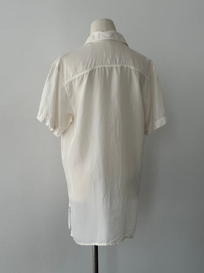 Vintage 1990s Pure Silk Short Sleeve Shirt - M