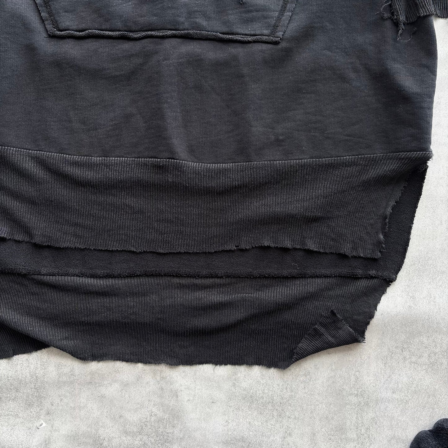 DIESEL DISTRESSED HOODIE | O/S, Black