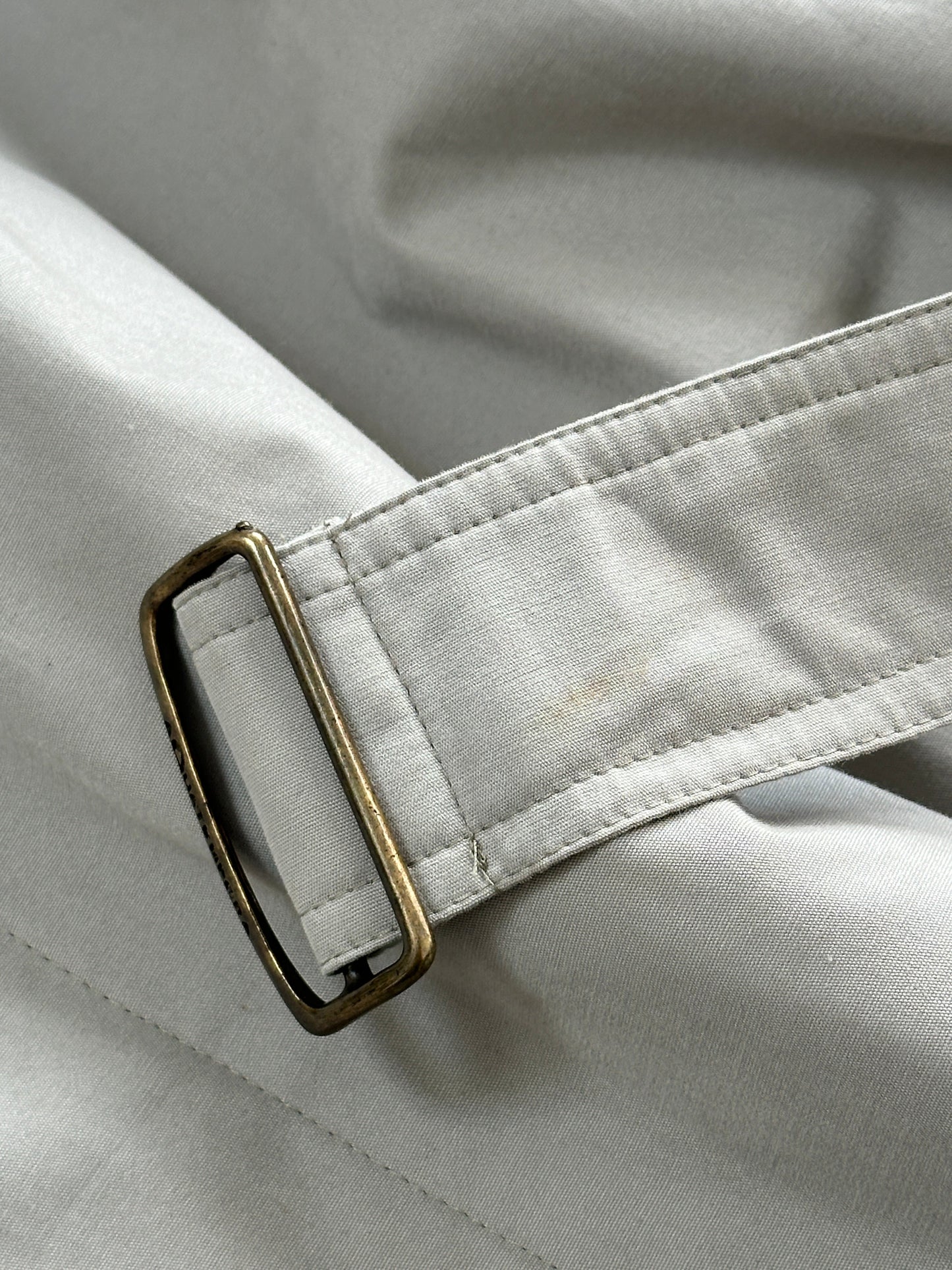 Italian Vintage Concealed Placket Belted Trench Coat - XL