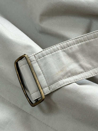 Italian Vintage Concealed Placket Belted Trench Coat - XL