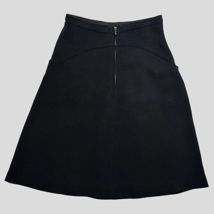 Miu Miu 2014 Black Acetate Pocket Skirt - IT38