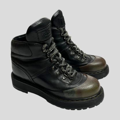 Prada Milano Leather Combat Boots - UK4.5/5 | DEFAULT TITLE, Camo