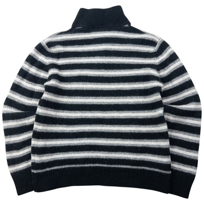 Vintage 2000s Burberry Q Zip Striped Wool Jumper Womens Size XS | XS, Multicoloured
