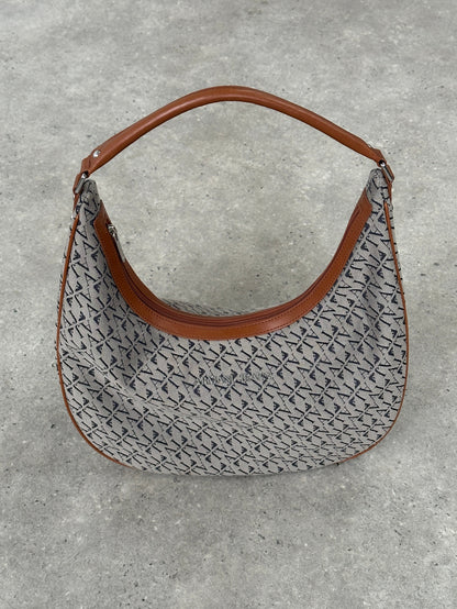 Armani Jeans 2000s Monogram Crescent Shoulder Bag