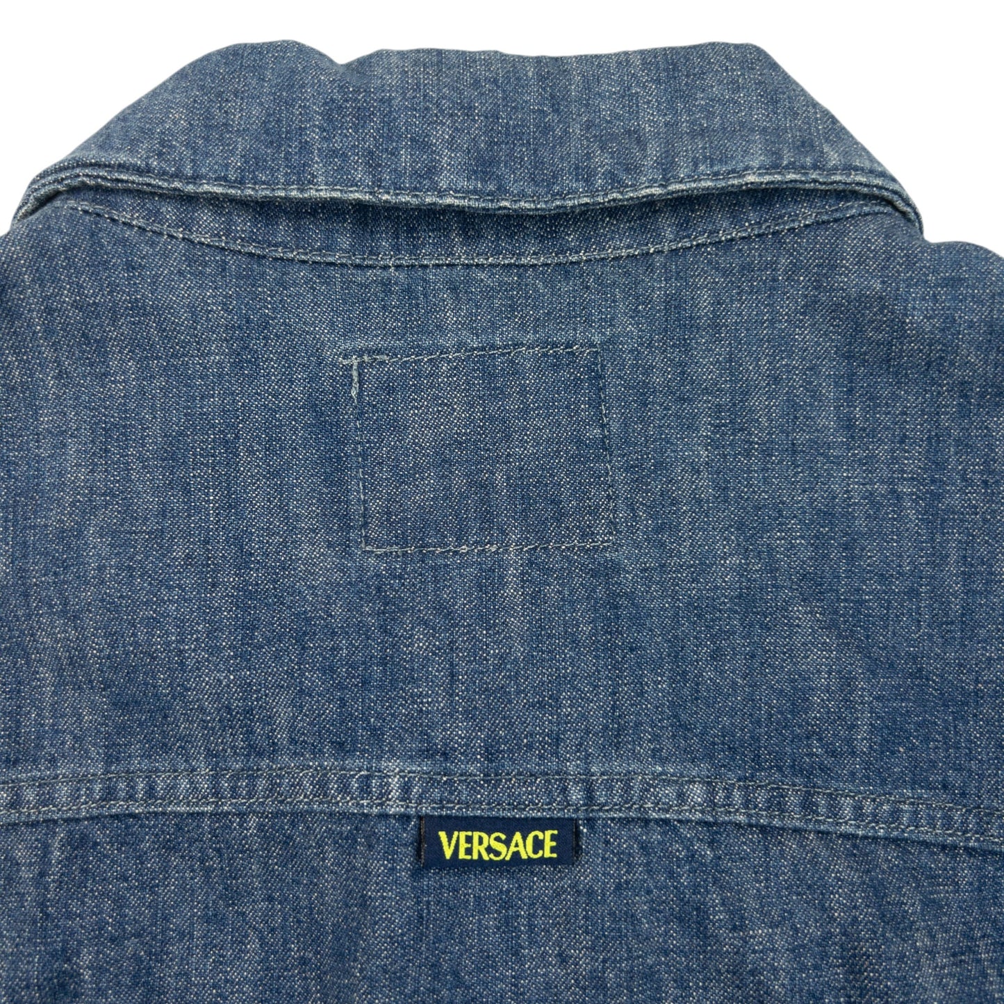 Vintage 2000s Versace Jeans Couture Button Up Denim Jacket Size S | Small, Blue