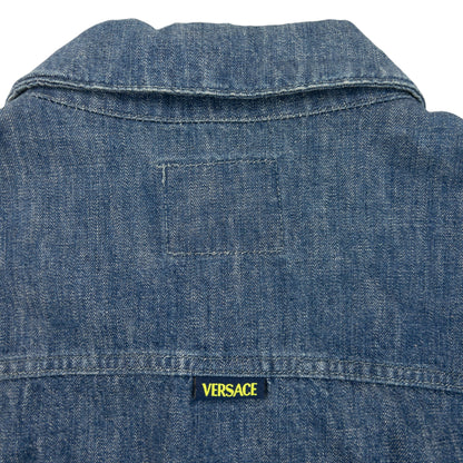 Vintage 2000s Versace Jeans Couture Button Up Denim Jacket Size S | Small, Blue