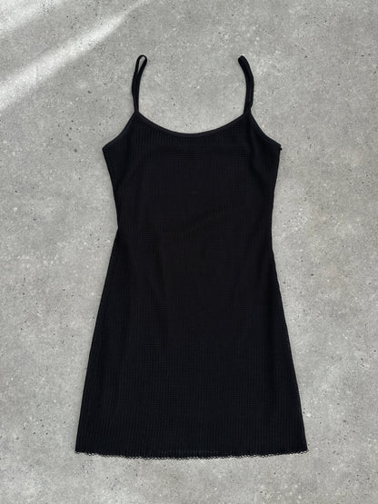 French Vintage Double Layered Mini Slip Dress - S