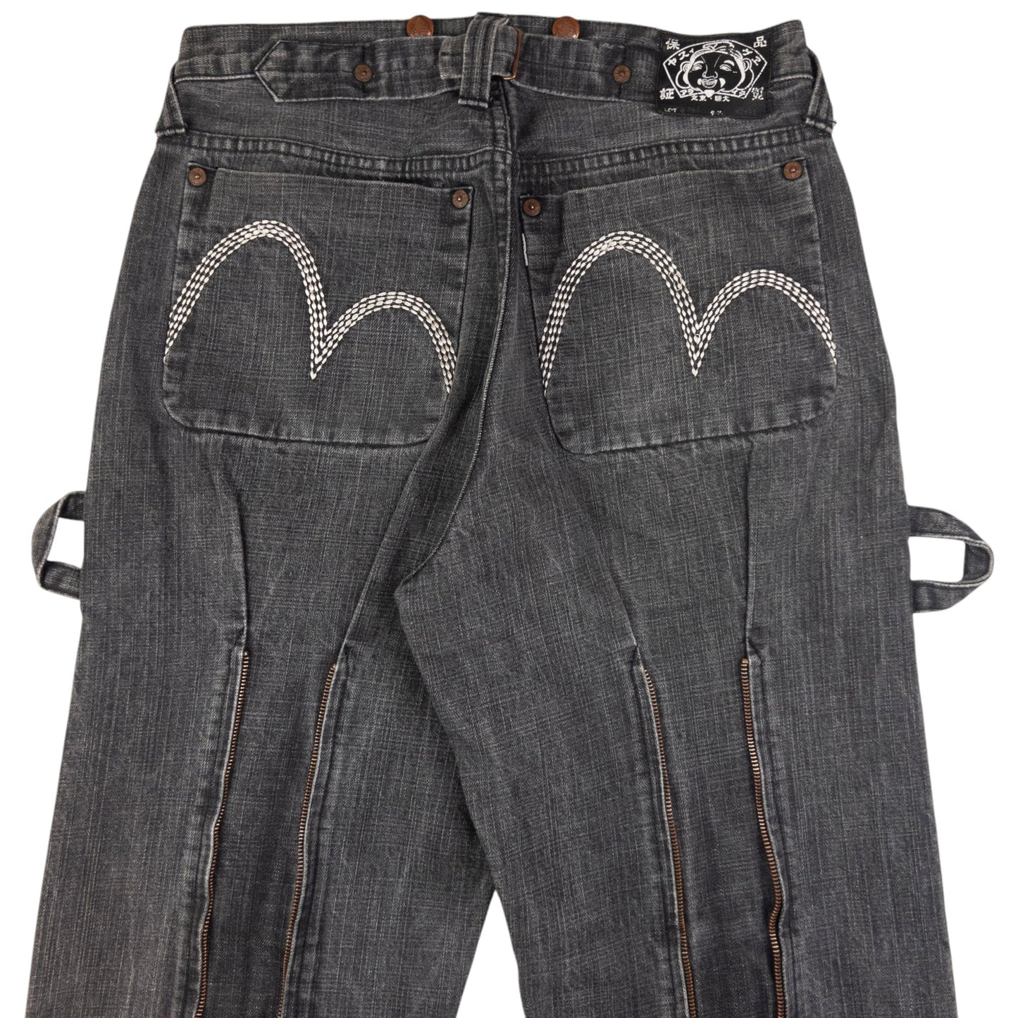 Vintage Evisu Zip Bondage Double Gull Japanese Denim Jeans Size W29