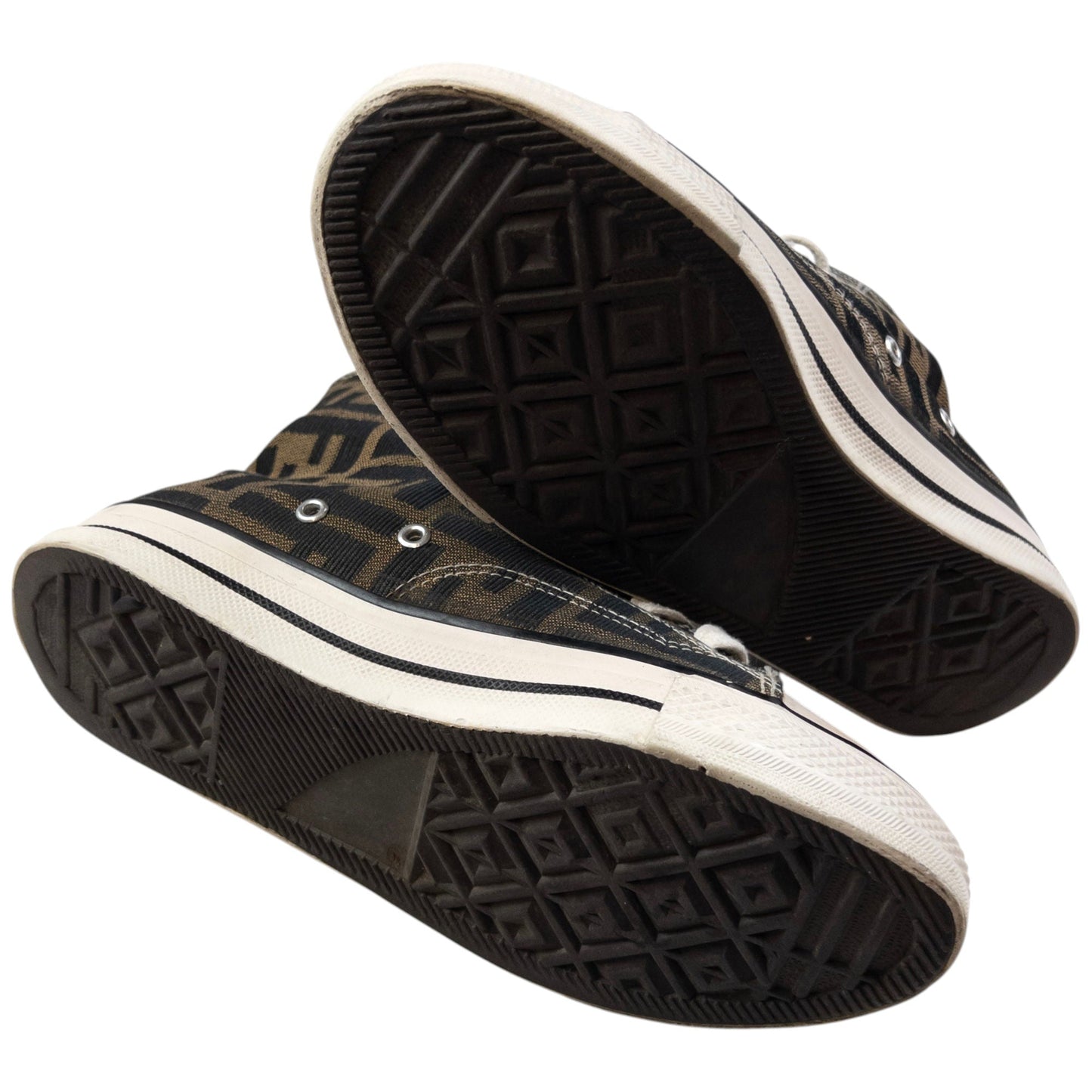 Vintage Fendi Monogram Hight Top Trainers Womens Size UK 4