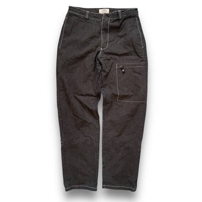 90's Armani Contrast Stitch Heavy Trousers (34) | Default Title, Black