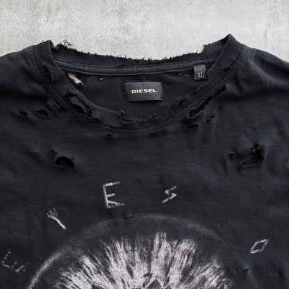 DIESEL DISTRESSED T-SHIRT | O/S, Red