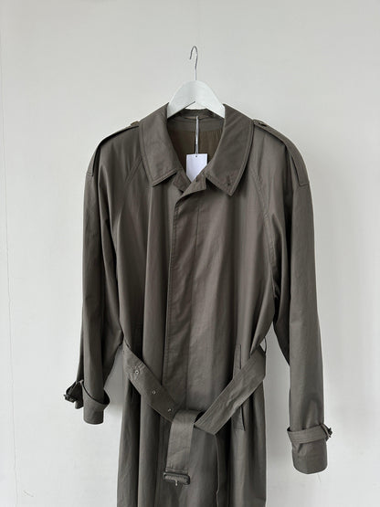 Vintage Concealed Placket Belted Trench Coat - XL - Known Source