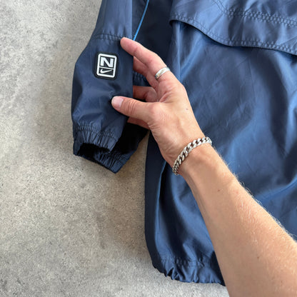 Nike 2000s 1/4 zip technical spellout shell jacket (XL)