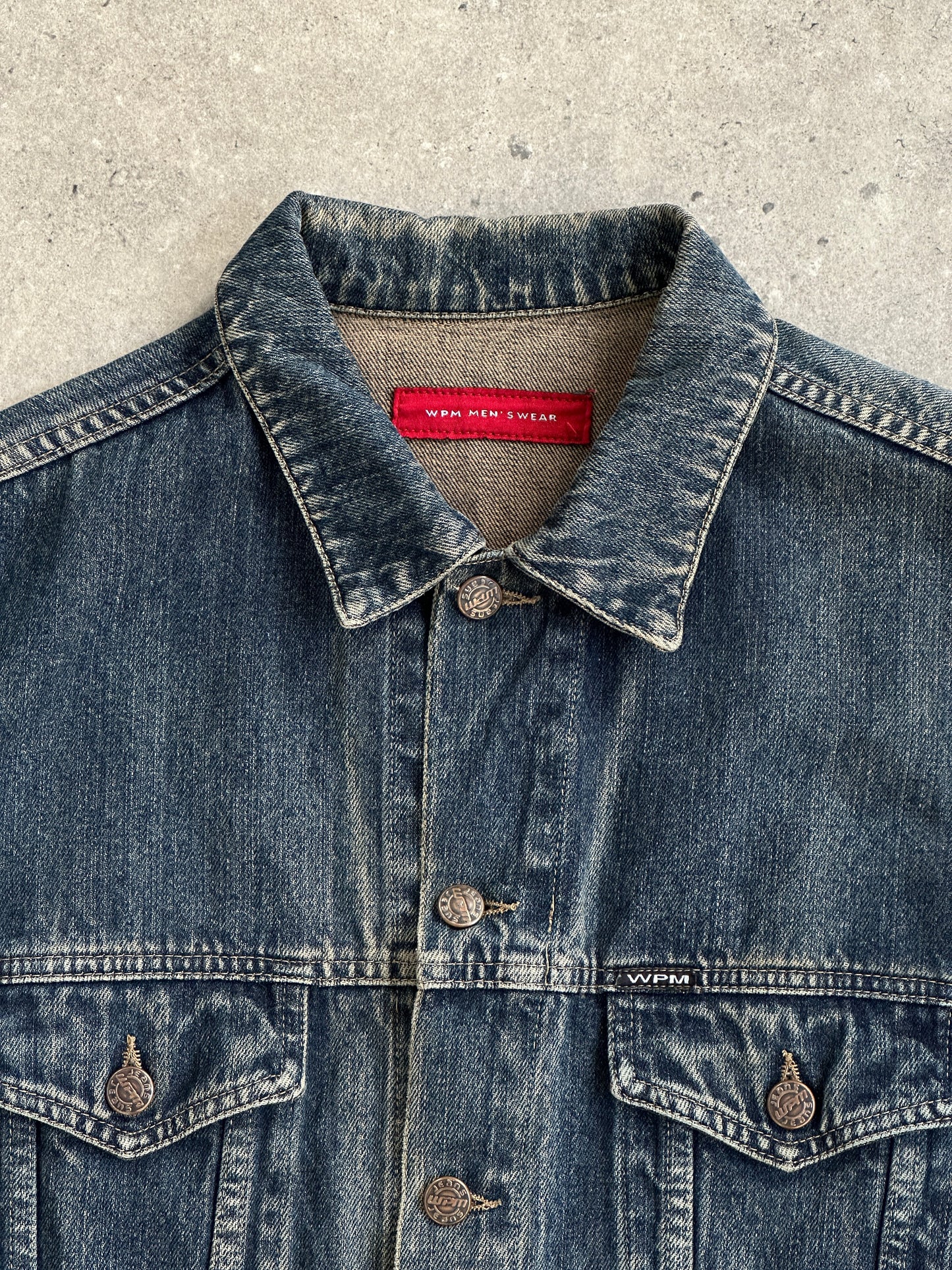 Italian Vintage Washed Denim Jacket - M/L