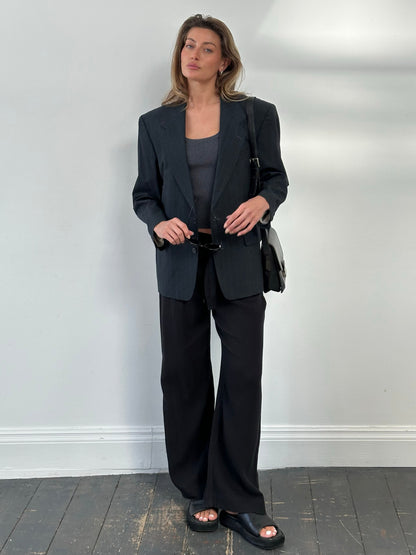 Yves Saint Laurent 1990s Pure Wool Single Breasted Blazer - L