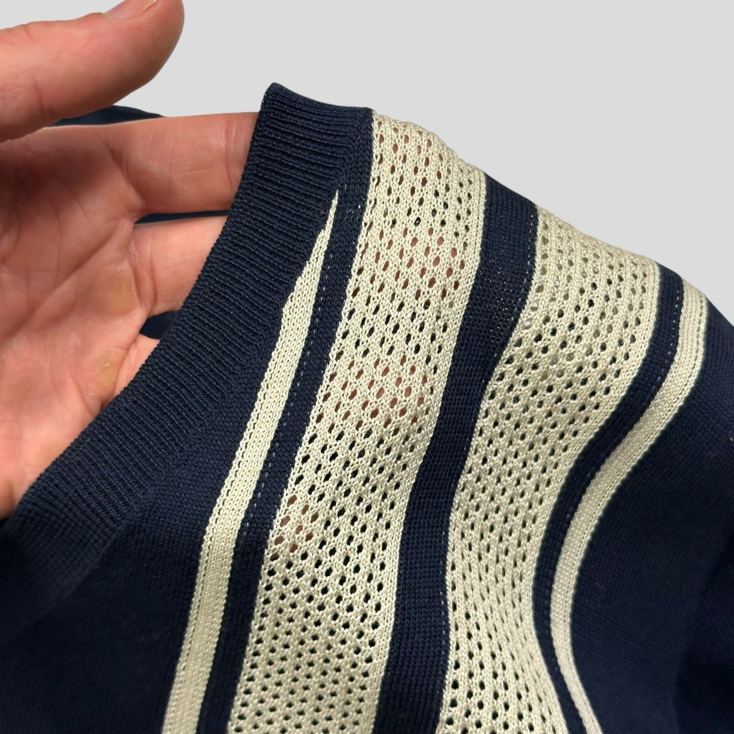 Prada Milano 2014 Superfine Silk Mesh Panelled Bowling Cardigan - M