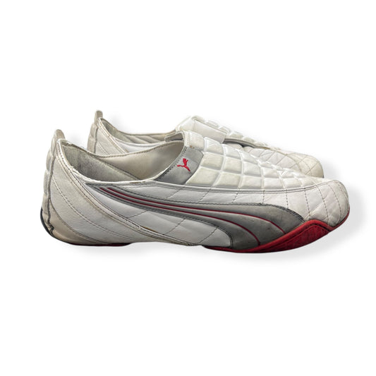 2005 Puma Uke Leather White/Silver (UK10) | Default Title, Multicoloured
