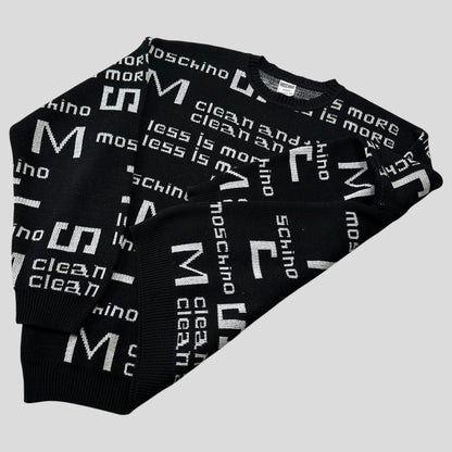 Moschino Jeans 1999 Less Is More Knitted Sweater - M/L | Default Title, Black