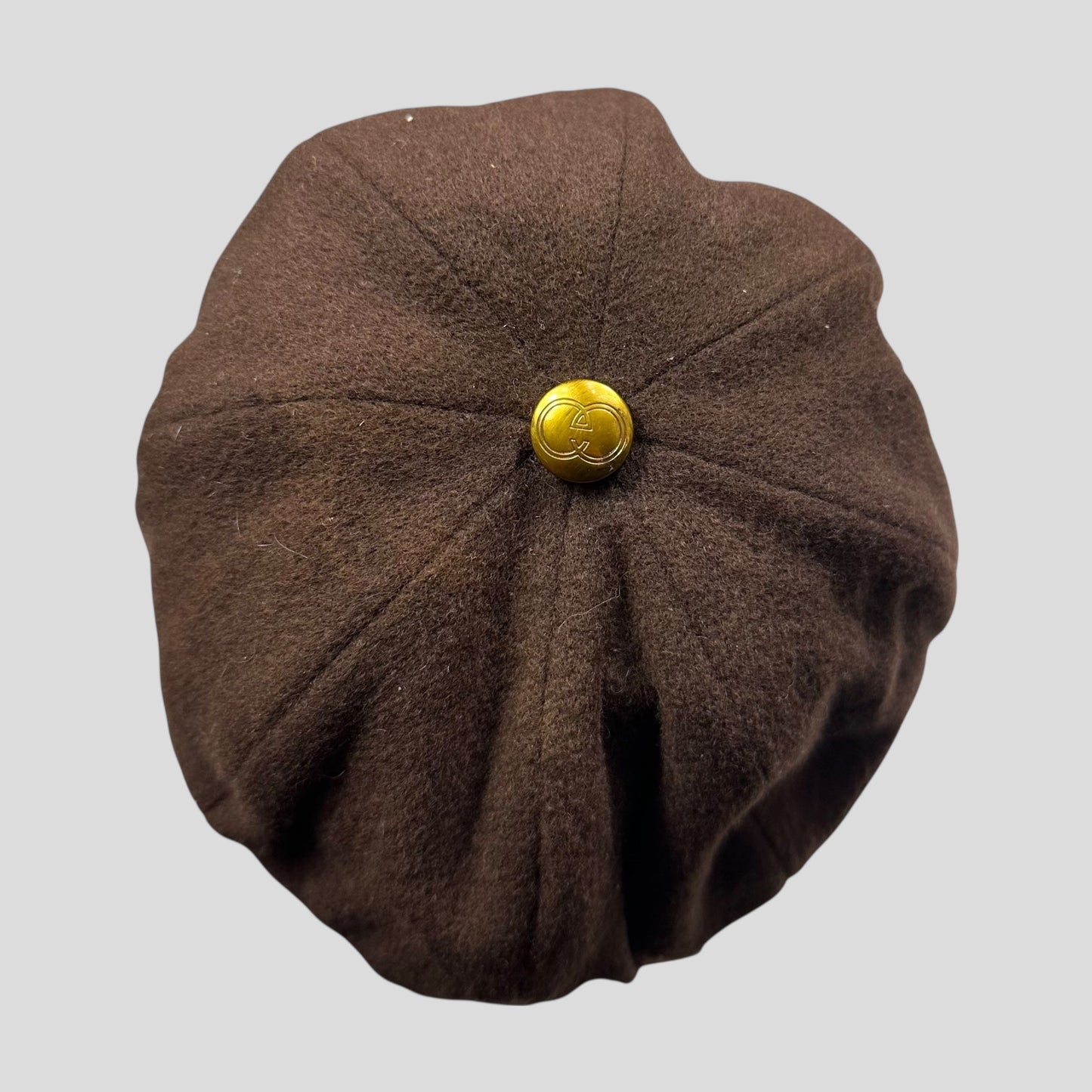 Gucci 00’s Cashmere Wool Leather Newsboy Jockey Hat - S/M