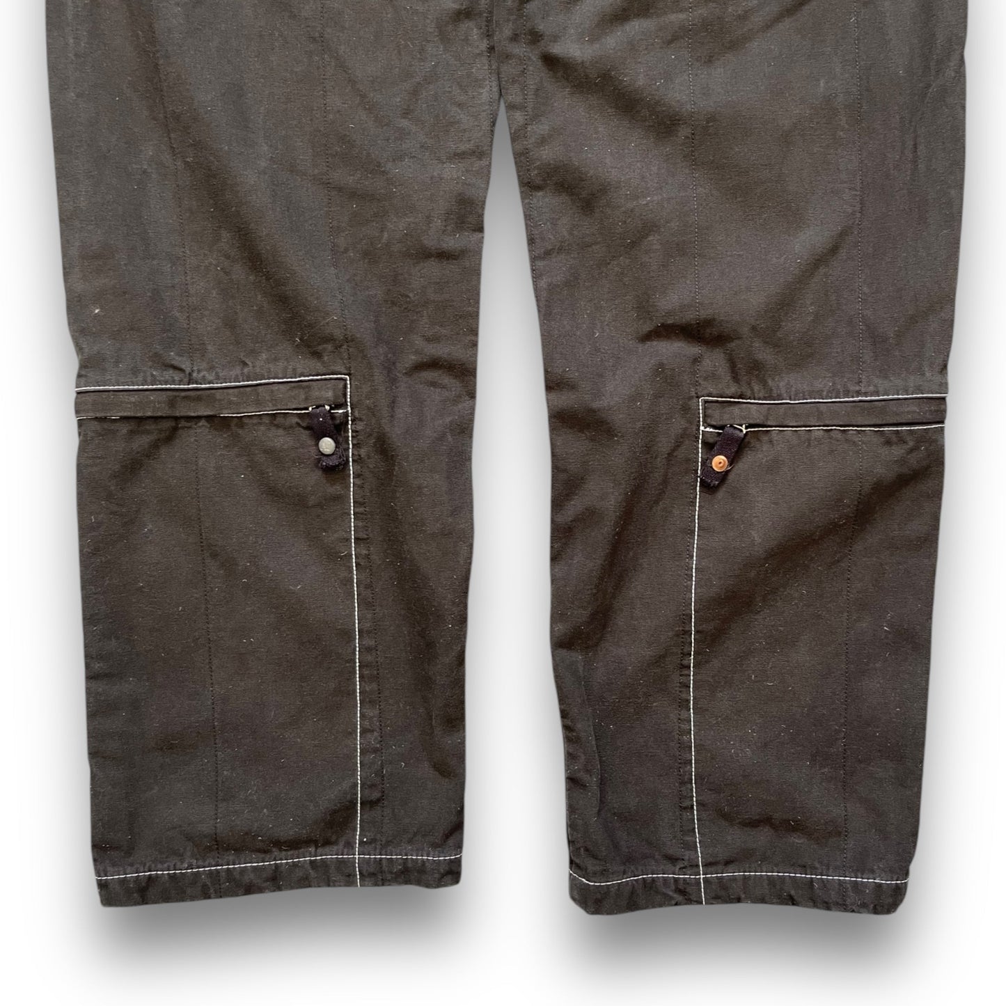90's Armani Contrast Stitch Heavy Trousers (34) | Default Title, Black